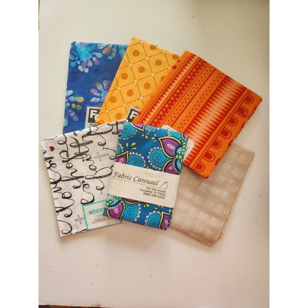 6 New Quilting Fat Quarter Fabrics B8